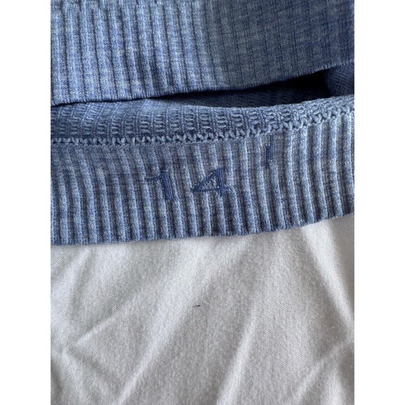 New Lululemon Ebb to Street Tank Top Size 14 W/Bra Hip Length Washed Denim Blue - Picture 6 of 11